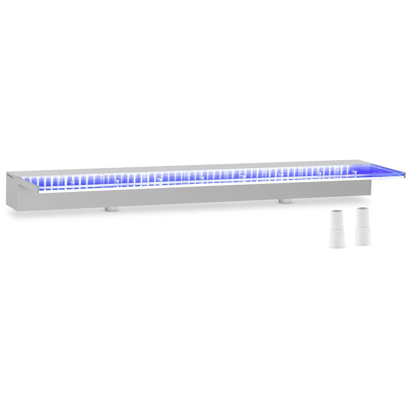 Vattenfall till pool - 90 cm - LED-belysning - Blå - 135 mm vattenutlopp