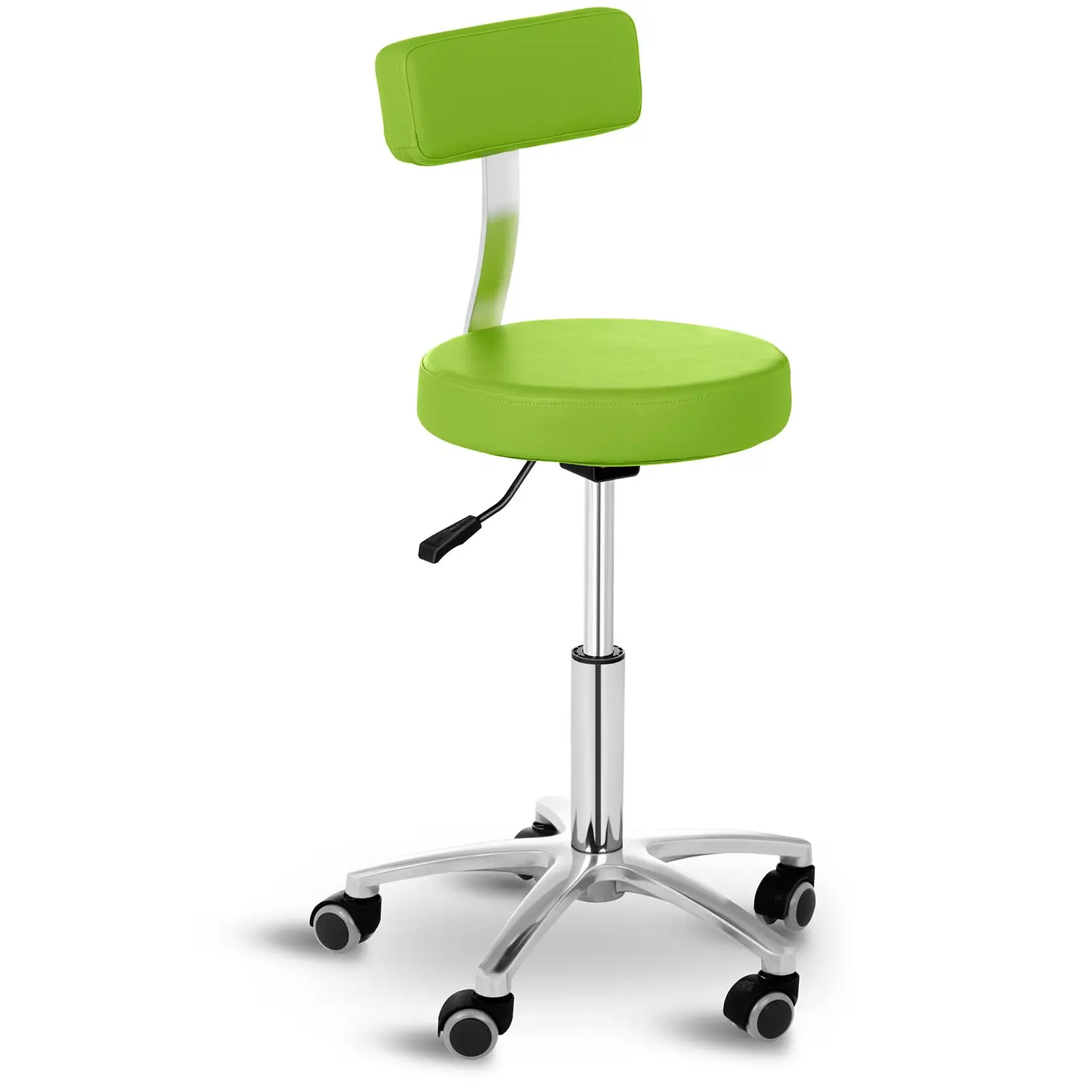Arbetsstol frisör - 445- 580 mm - 150 kg - Grön