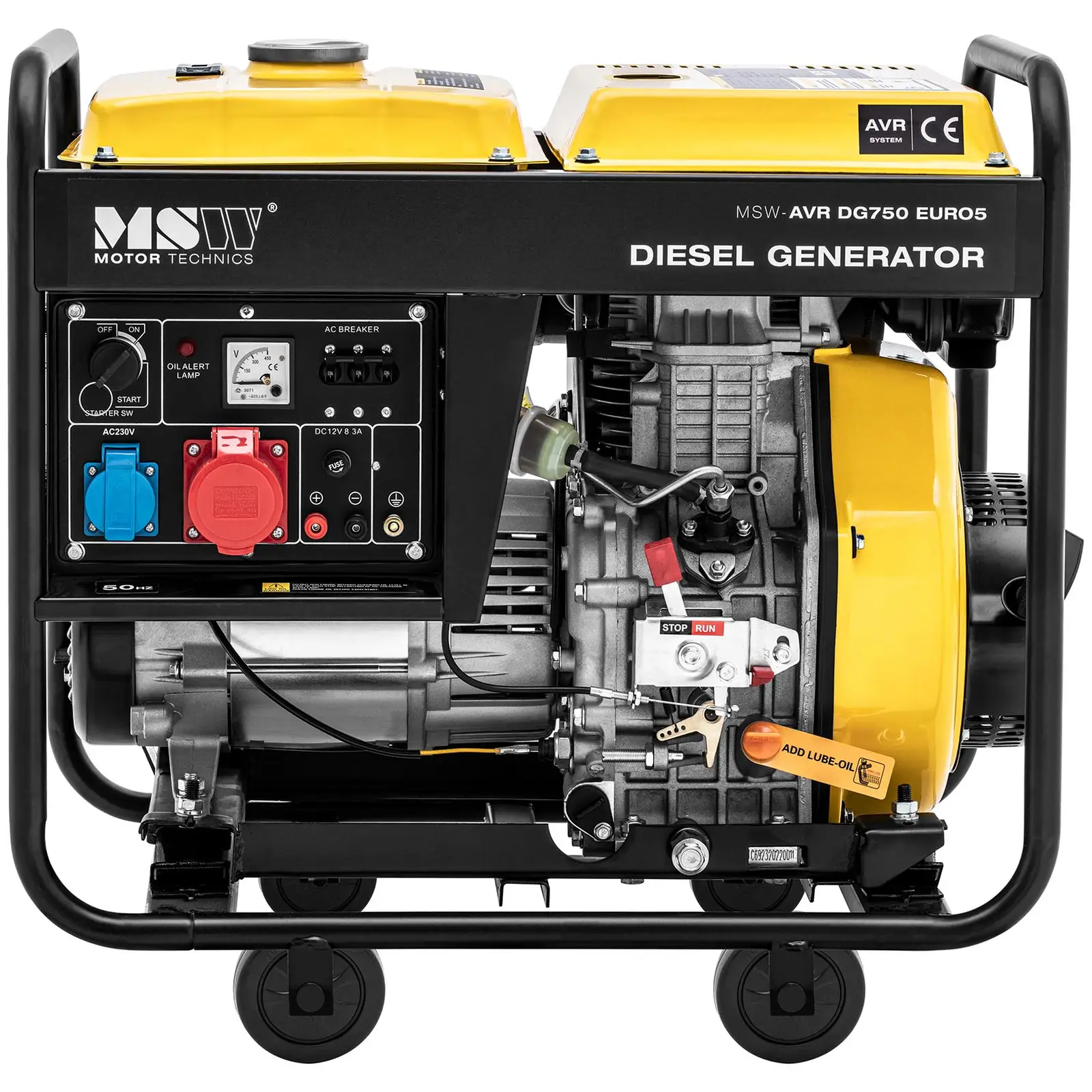 Dieselgenerator - 1650 / 4600 W - 12,5 L - 230/400 V - Portabel - AVR - Euro 5