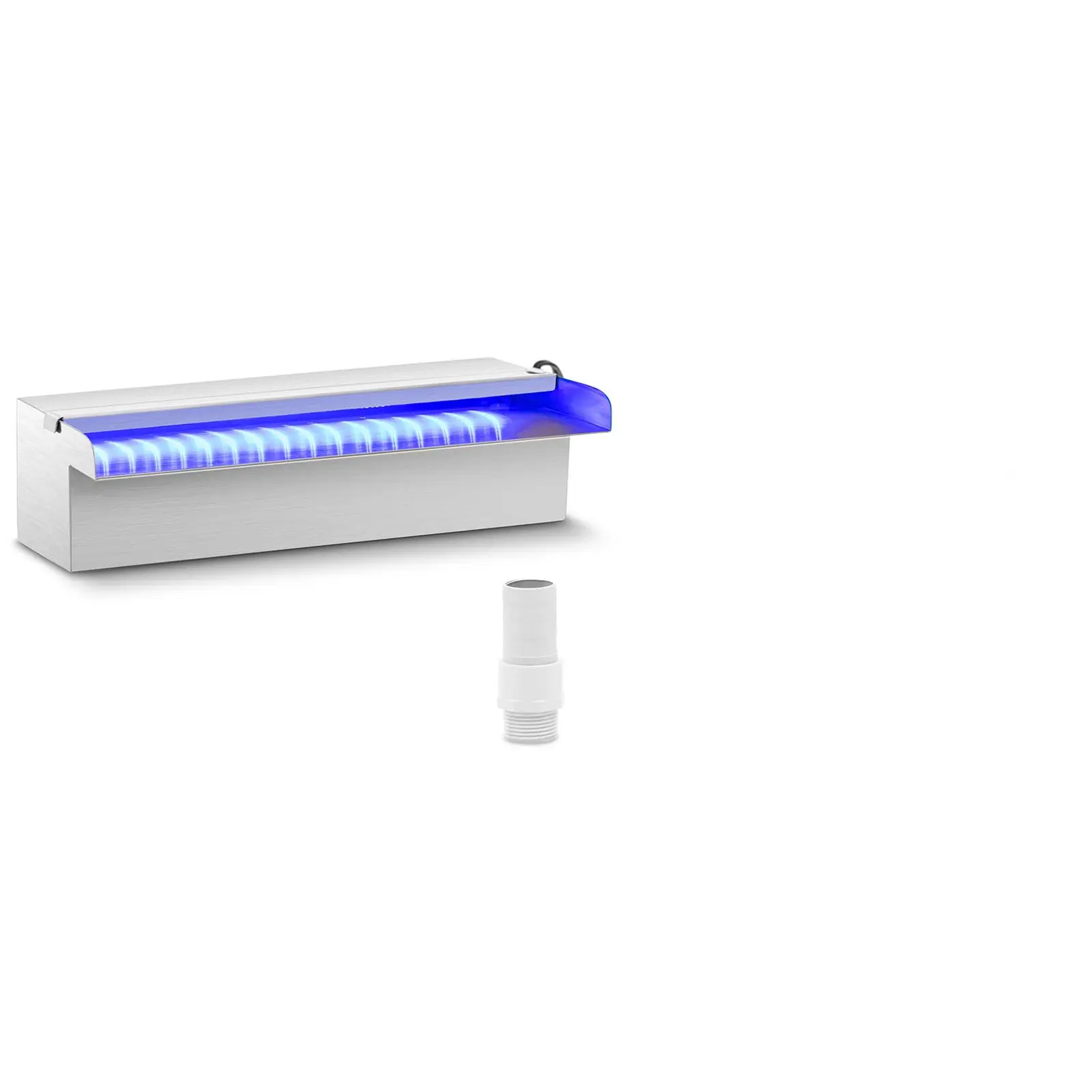 Vattenfall till pool - 30 cm - LED-belysning - Blå / vit