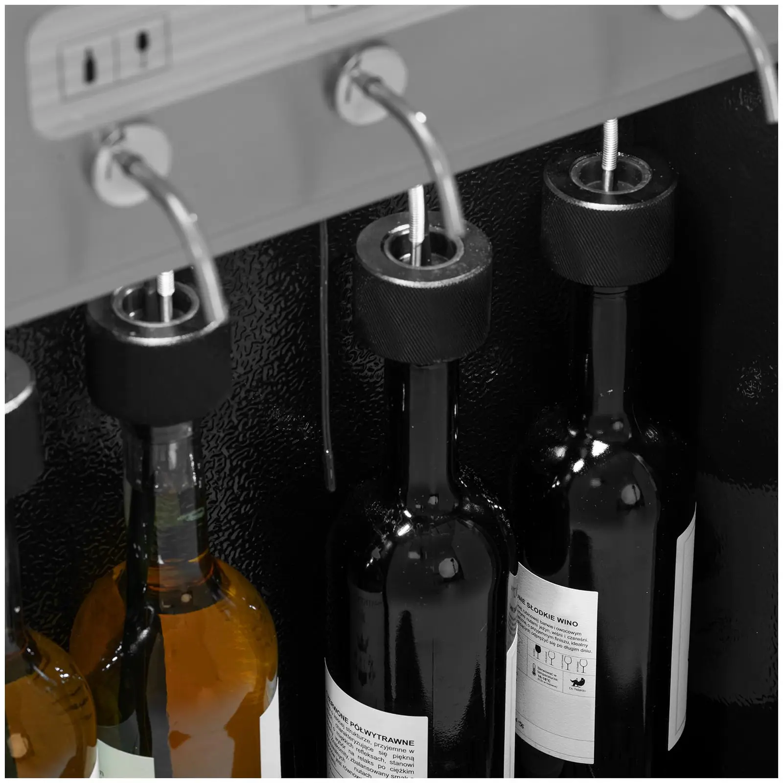 Andrahandssortering Vinkyl - Med dispenser - 4 flaskor - Rostfritt stål