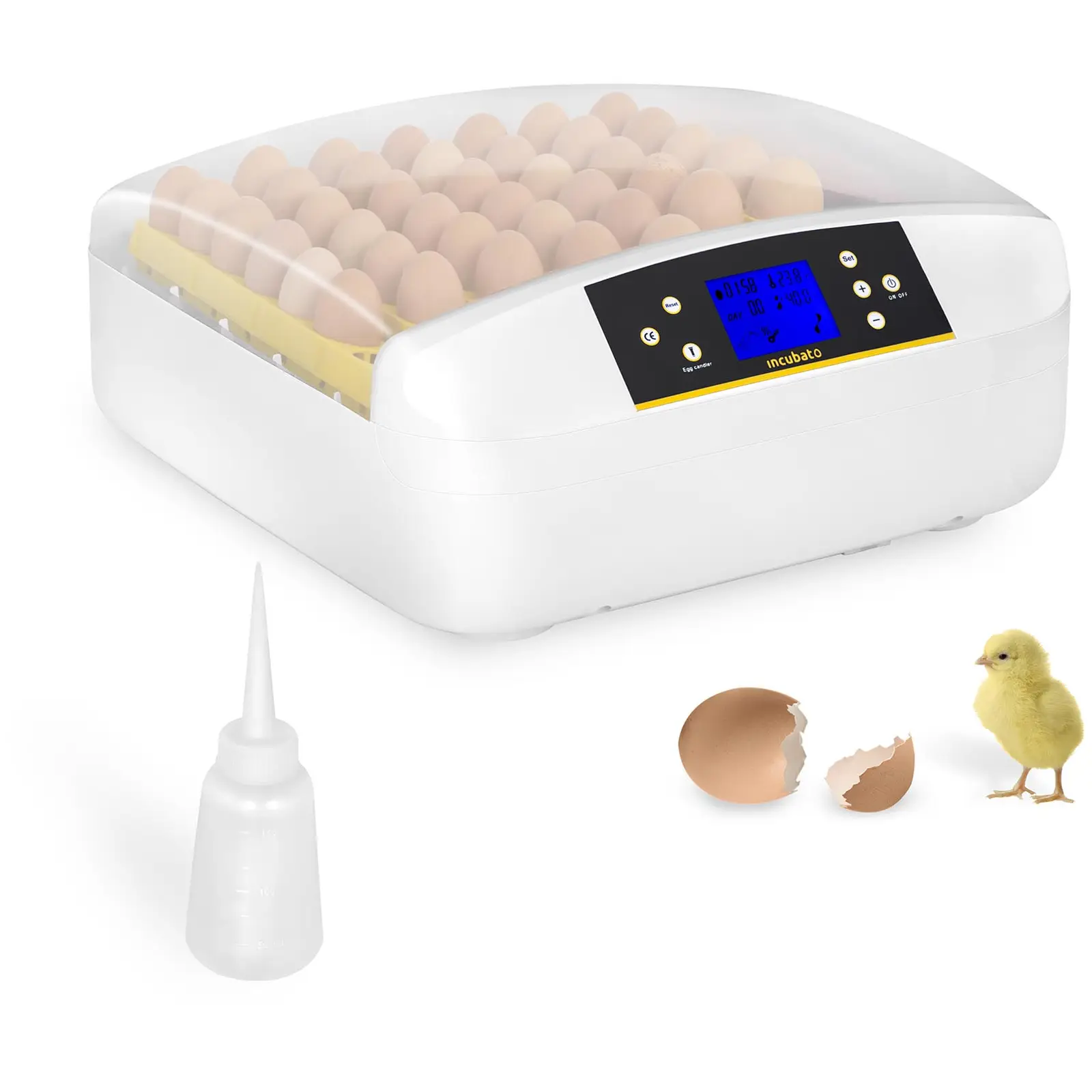 Äggkläckningsmaskin - 56 ägg - Inkl. vattendispenser - Helautomatisk
