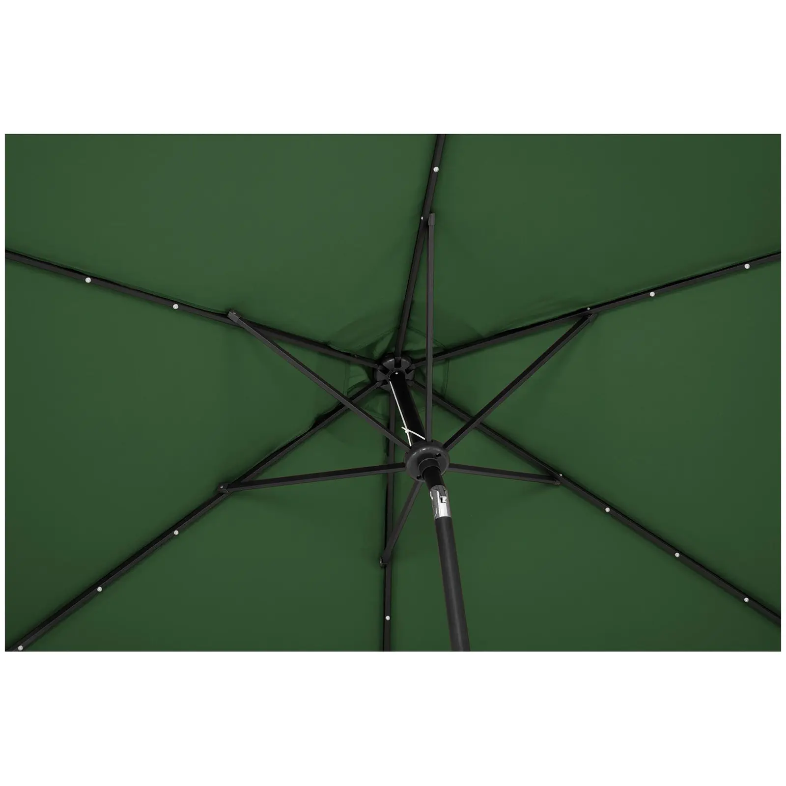 Andrahandssortering Parasoll med LED - grönt - runt - Ø 300 cm - lutningsbart
