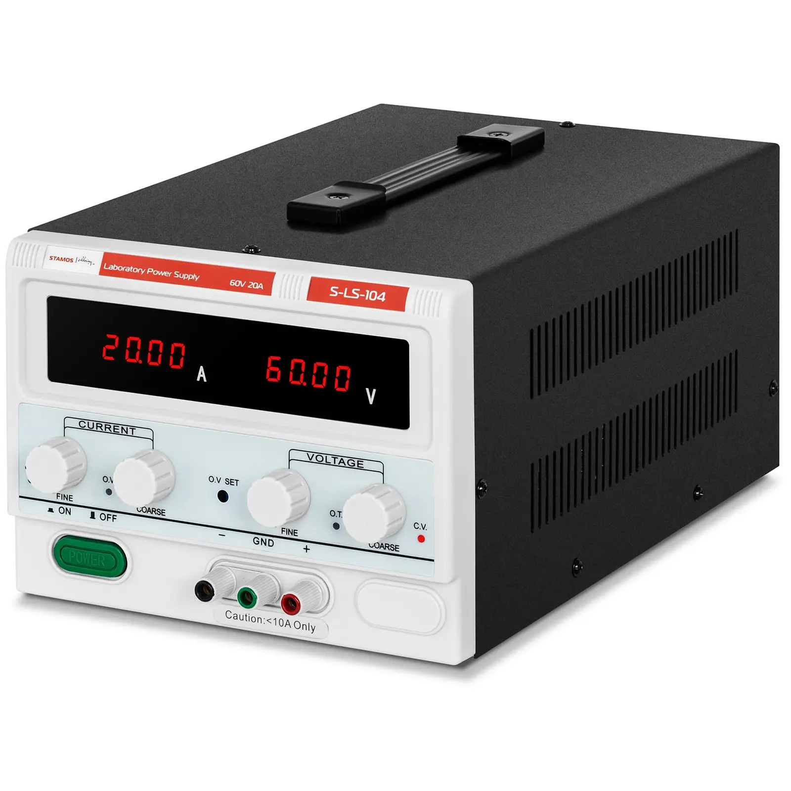Labbaggregat - 0-60 V - 0-20 A DC - 1,200 W - Fyrsiffrig LED-display