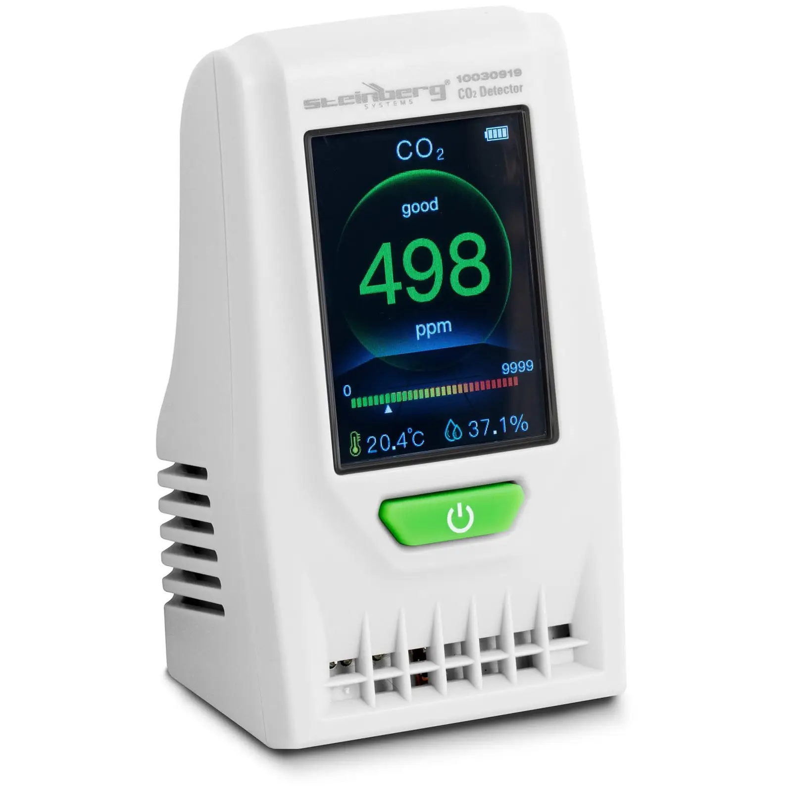 Koldioxidmätare – Inkl. temperatur, luftfuktighet, datum och tid