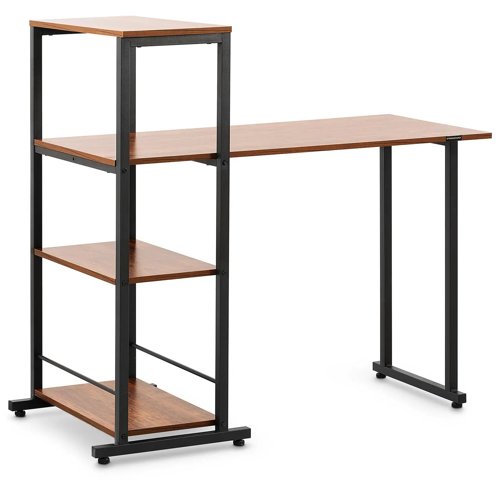 Andrahandssortering Skrivbord - med hylla - 110 x 50 cm - 105 kg - brunt/svart