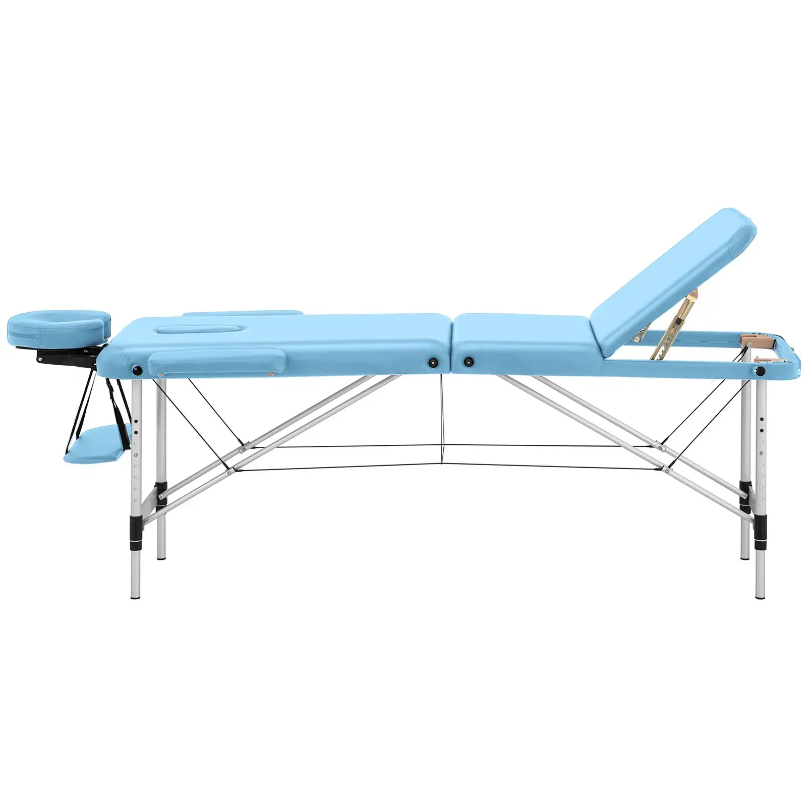 Hopfällbar massagebänk - 185 x 60 x 60-81 cm - 180 kg - Turkos