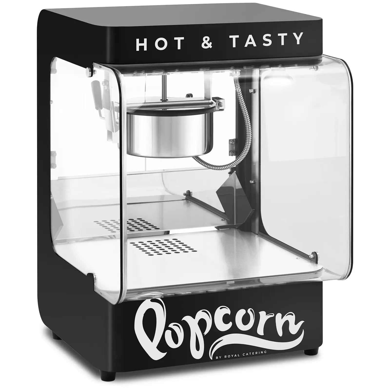 Professionell popcornmaskin - Modern design - 4 - 5 kg/h - 1,2 l - Svart - Royal Catering