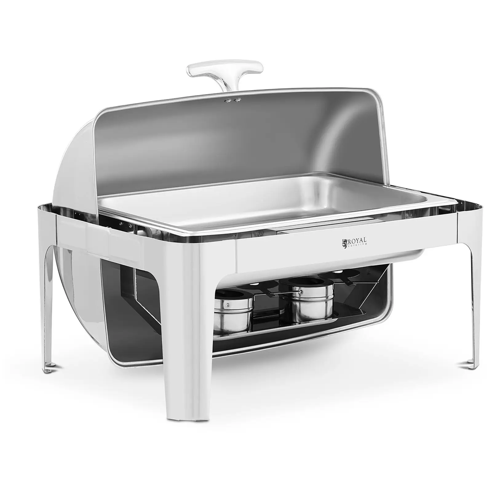 Chafing dish - GN 1/1 - Royal Catering - 8,5 L - 2 bränsleceller - Rullock