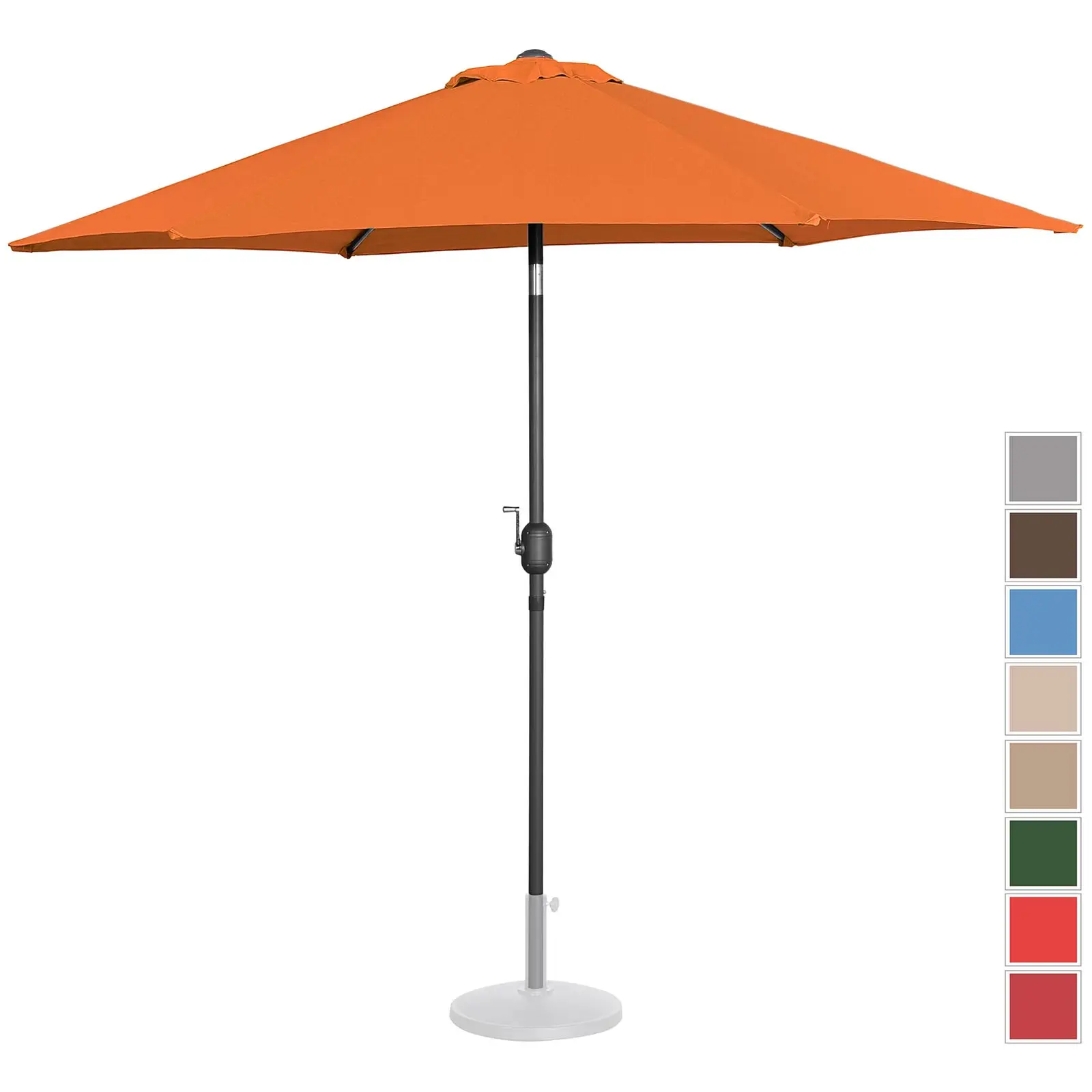 Andrahandssortering Parasoll stort - Orange - Sexkantigt - Ø 270 cm - Fällbart