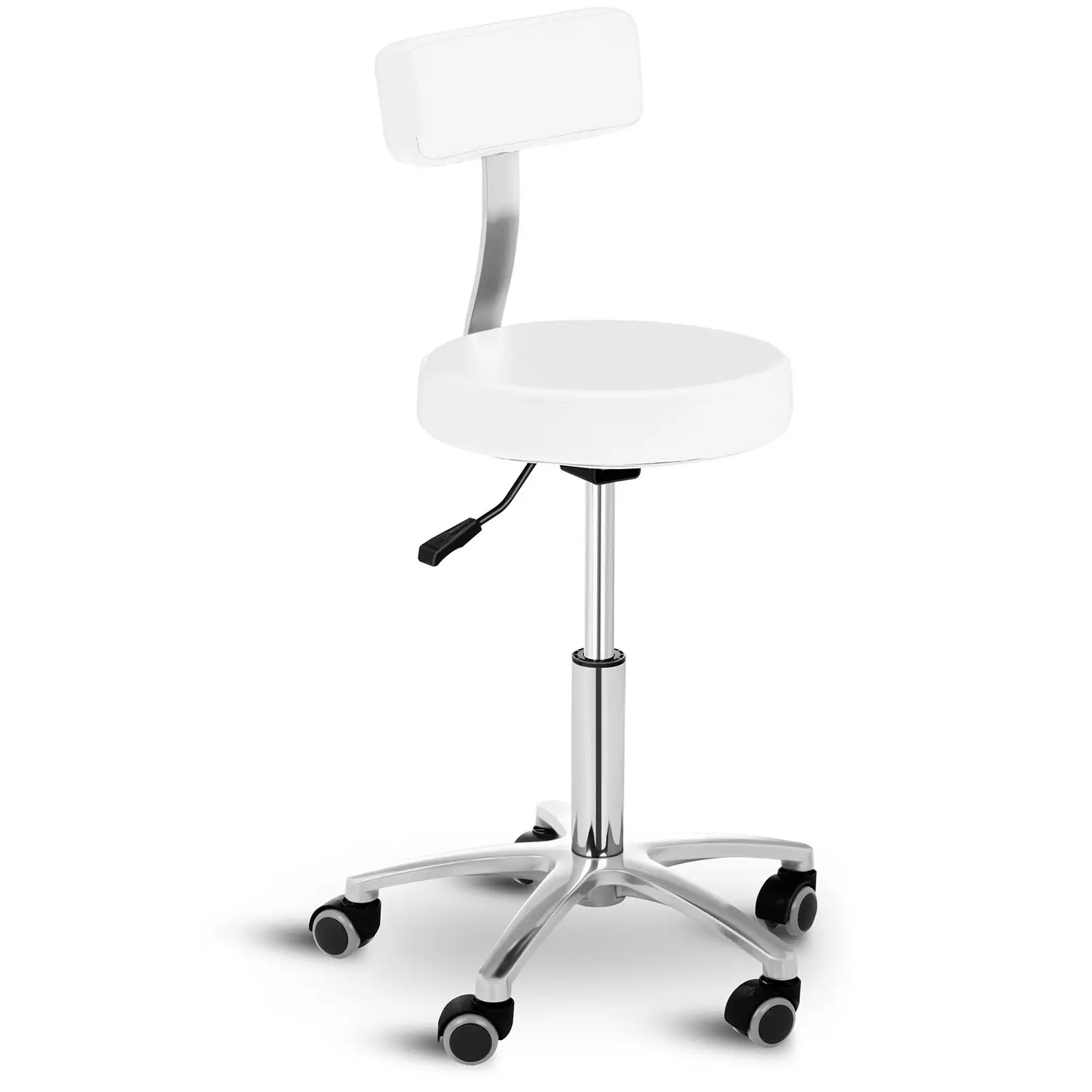 Arbetsstol frisör -  mm - 150 kg - Vit