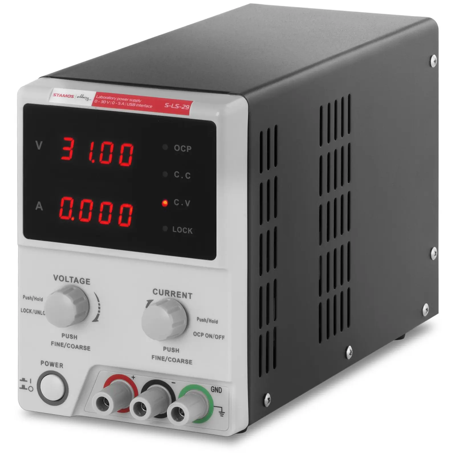 Laboratorieaggregat - 0-30 V, 0-5 A DC, 150 W - USB