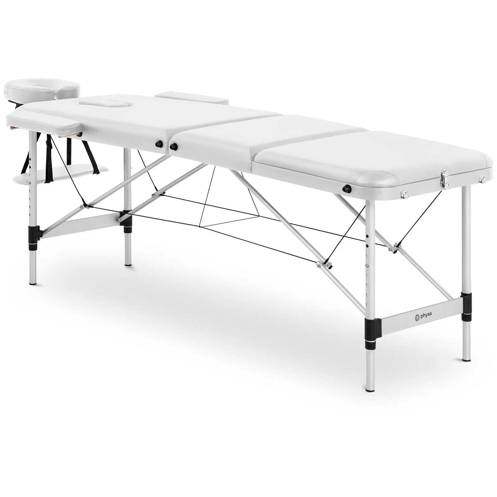 Hopfällbar massagebänk - 185 x 60 x 59 cm - 180 kg - White