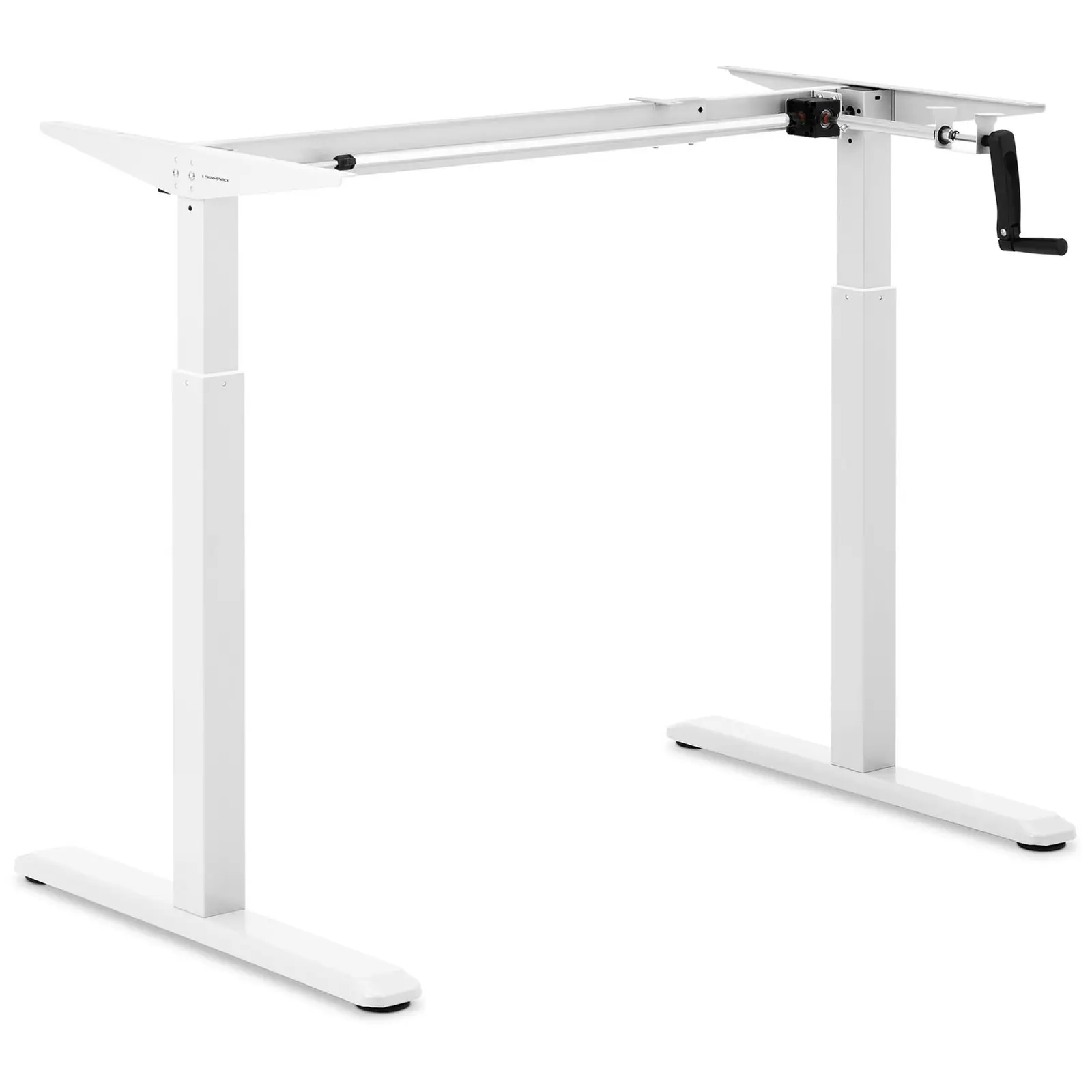 Höj- och sänkbar skrivbordsram - Manuell - 70 kg - Vit