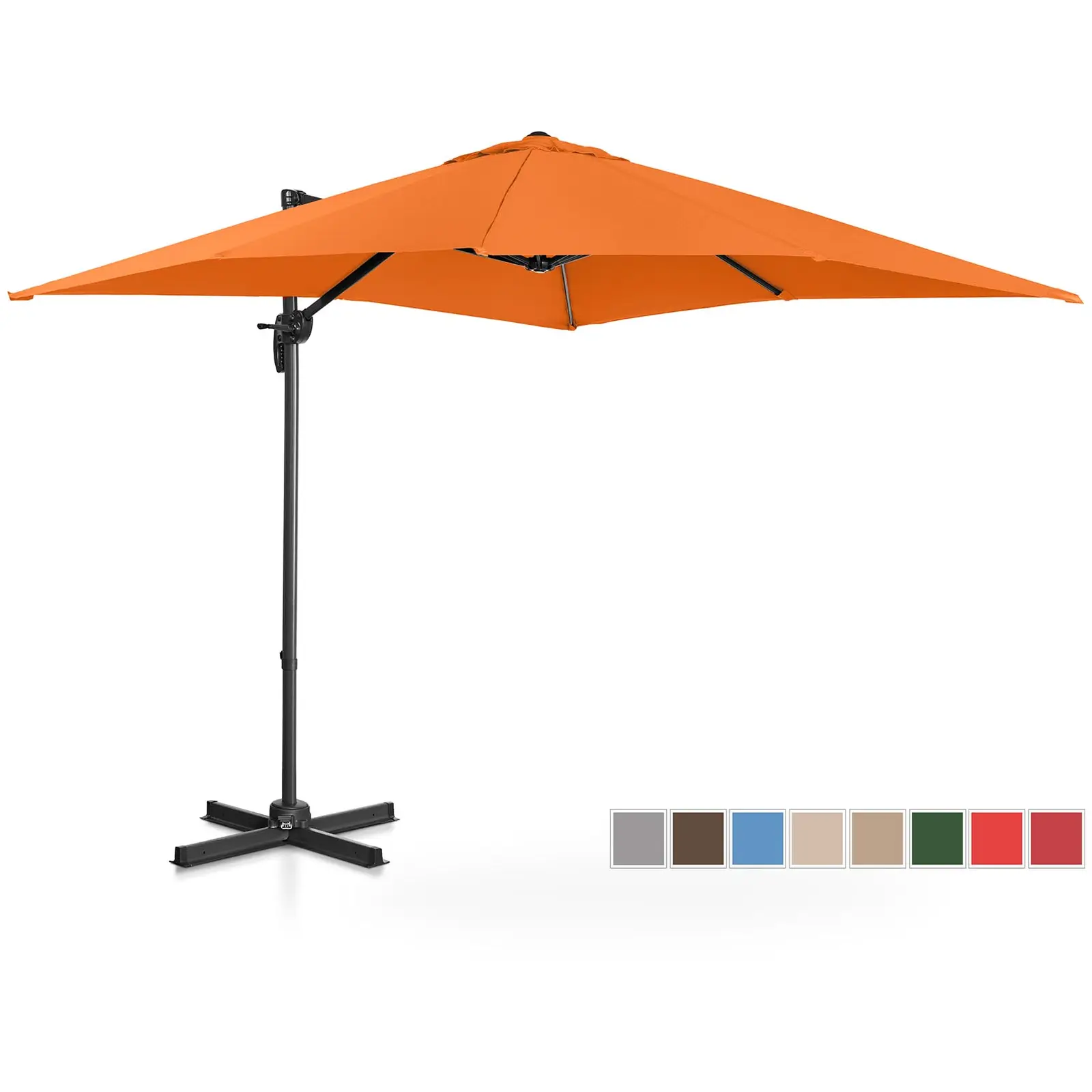 Hängparasoll - orange - rund - Ø 250 cm - vridbar