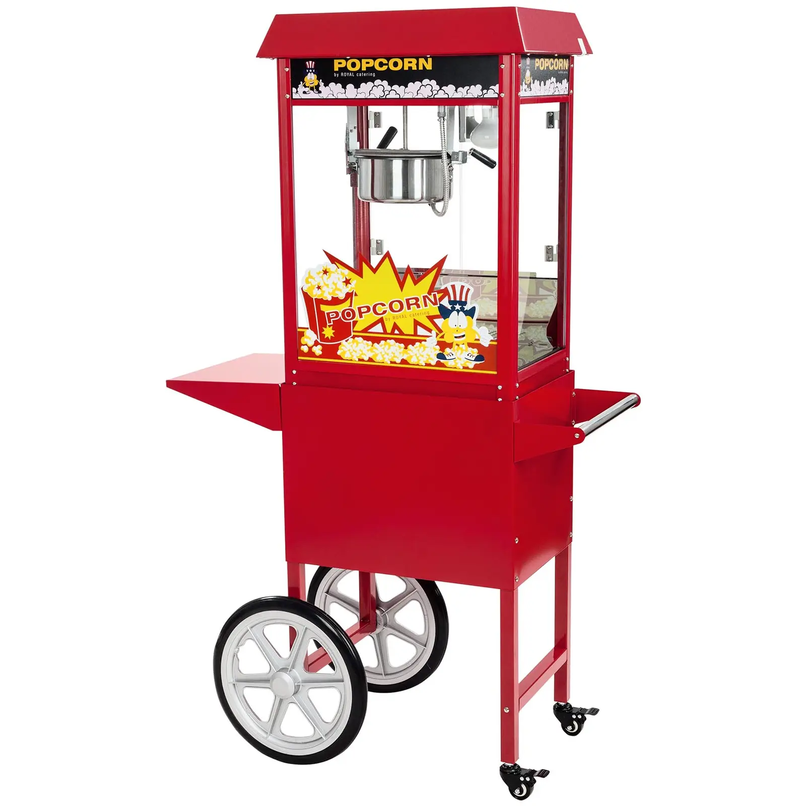 Popcornmaskin med vagn - Röd